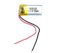 efaso Batterie LiPo 401120 3,7 V 55 mAh L20×B11×H4 mm sans connecteur