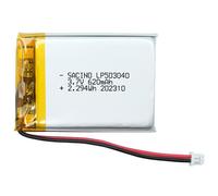 EFASO Batterie 503040 3,7V 620 mAh PCM JST PH1.25-2P Compatible Anki Cozmo, Skybell HD, Flysight FPV