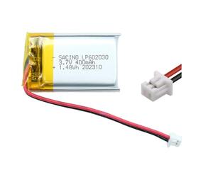 EFASO Batterie au lithium polymère 3,7 V 400 mAh 602030 rechargeable avec connecteur JST PH-1.25 2P pour Dash Cam TrueCamA7S VXI Blue Parrott B350-XT B450-XT B550-XT B350XT B450XT B550XT
