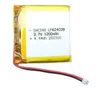 EFASO Batterie Li-Po JST PH1.5-2P 3,7 V 1200 mAh compatible avec Sony WH-1000XM3?WH-1000XM4?WH-XB900N?WH-H910N?WH-CH710N Casque Bluetooth sans fil bruit SM-03 SP 624038