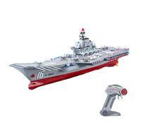 efaso Porte-avions RC S11 - Bateau télécommandé - Échelle 1:438 RTR - Double moteur - Vitesse de 30 km/h - Temps de jeu : 30 minutes - Longueur totale : 68 cm - Pour enfants et adultes