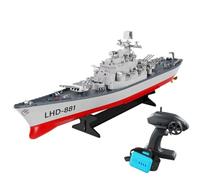 efaso RC Cuirassé LHD-881 Bateau télécommandé 1:390 Batterie Alarme 2,4 GHz Montre à distance