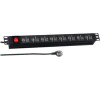 EFB 19" 1HE Steckdosenl. 16x USB A mit Schalter 3m, schwarz