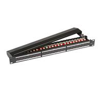 EFB 37656.1 EFB Patchpanel STP 24xRJ45 Cat.6A/Class EA,19" 1HE,schwarz