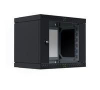 EFB Boîtier Mural X-Rack 19" avec Porte en Verre 400-600 mm 9HE Noir
