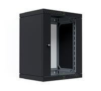 EFB Boîtier X-Rack 19" avec porte en verre 400-600 mm 15HE noir