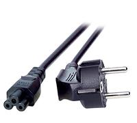 EFB-Elektronik Câble d'alimentation C5 180° – Contact de protection 90°, Noir, 3 m, 3 x 0,75 mm²