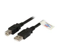 Câble USB 2.0 EFB Elektronik K5256SW.1 - 1m, USB-A vers USB-B, Mâle/Mâle, Noir, Débit 480 Mbit/s, AWG 28/20