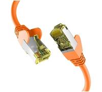 EFB-Elektronik - Câble réseau CAT. 6a jusqu'à 10 Gbit - Câble LAN de 10 m - Câble Ethernet avec protection jack/anti-torsion - Connecteur RJ45, blindage S/FTP PIMF - Orange