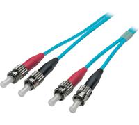 EFB Duplex Jumper ST-ST 50/125, OM3, LSZH, aqua, 3.0mm, 10m