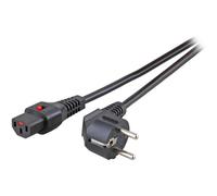 EFB EK600SW.3 EFB Netzkabel Schutzk. 90°-C13 180°,IEC Lock,sw,3.0m,3x1,00