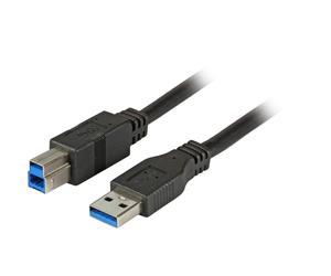 EFB Elektronik 3.0m USB 3.0 A/B câble USB USB 3.2 Gen 1 (3.1 Gen 1) 3 m USB A USB B Noir