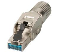 EFB Elektronik 88035P8.1 Connecteur RJ-45 Mâle Argent Cat6 AWG 22/26 Zinc, Diamètre 9mm, 61.2x14.3x15.1mm, 4PPOE, 750 Cycles, 1 pièce