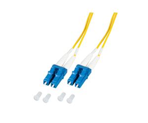 EFB Elektronik Câble Fibre Optique 1m OS2 2xLC Mâle Monomode 9/125µm LSZH Jaune, Perte d'insertion 0.25dB, Diamètre 1.2mm, RoHS