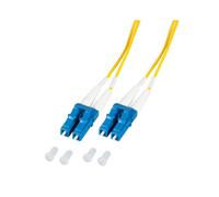 EFB Elektronik Câble Fibre Optique 2x LC - 2x LC 2m OS2 9/125µm Monomode LSZH Jaune, Diamètre 1.2mm, Perte 0.25dB, RoHS, IEC & EN