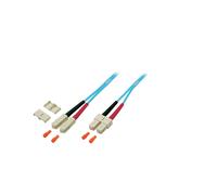 EFB Elektronik Câble Fibre Optique OM3 7.5m SC/SC 50/125µm Turquoise LSZH Full Duplex - Réf: O7413.7,5