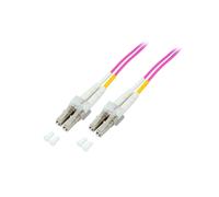 EFB Elektronik Câble Fibre Optique OM4 1.5m LC/LC Duplex 50/125µm LSZH Violet - Perte Insertion 0.3dB - Température -20°C à 75°C