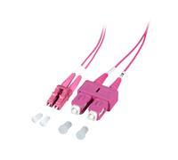 EFB Elektronik Câble Fibre Optique OM4 5m 2xSC/2xLC 50/125µm Multimode LSZH Violet Ø1.2mm IEC-60754-2, IEC-60332-1, RoHS