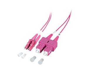 EFB Elektronik Câble Fibre Optique OM4 5m 2xSC/2xLC 50/125µm Multimode LSZH Violet Ø1.2mm IEC-60754-2, IEC-60332-1, RoHS