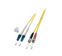 EFB Elektronik Câble Fibre Optique OS2 1m LC/ST, 9/125µm, Full Duplex, Jaune - Réf: O0361.1