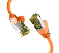 EFB-Elektronik - Câble réseau CAT. 6a jusqu'à 10 Gbit - 7,5 m - Câble LAN Ethernet avec protection jack/anti-torsion - Connecteur RJ45, blindage S/FTP PIMF - Orange