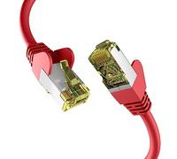 EFB-Elektronik - Câble réseau CAT. 6a jusqu'à 10 Gbit - Câble LAN 0,5 m Câble Ethernet avec protection jack/anti-torsion - Connecteur RJ45, blindage S/FTP PIMF - Rouge