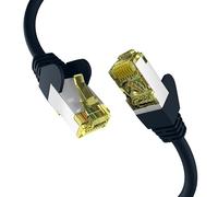 EFB Elektronik EC020200035 : Câble réseau Cat6a S/FTP (S-STP) 1.5m, RJ-45 mâle/mâle, contacts or, 10000 Mbit/s, 500 MHz, Noir, LSZH