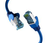 EFB-Elektronik - Câble réseau CAT. 7 jusqu'à 10 Gbit - Câble LAN 0,15 m Câble Ethernet avec protection jack/anti-torsion - Connecteur RJ45, blindage S/FTP PIMF - Bleu