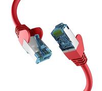 EFB-Elektronik - Câble réseau CAT. 7 jusqu'à 10 Gbit - Câble LAN de 15 m - Câble Ethernet avec protection jack/anti-torsion - Connecteur RJ45, blindage S/FTP PIMF - Rouge