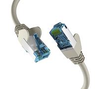 EFB-Elektronik - Câble réseau CAT. 7 jusqu'à 10 Gbit - Câble LAN de 3 m - Câble Ethernet avec protection jack/anti-torsion - Connecteur RJ45, blindage S/FTP PIMF - Gris