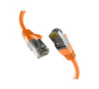 EFB Elektronik Câble Réseau Cat8.1 S/FTP (S-STP) 10m Orange, Connecteurs RJ-45 Plaqué Or, 40000 Mbit/s, 2000 MHz, PoE, LSZH, AWG 26/7