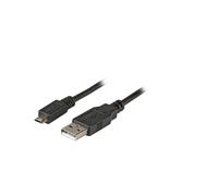 EFB Elektronik Câble USB 2.0 K5232SW.1,8 - USB A vers Micro-USB B Mâle/Mâle, 1.8m, Noir, Débit 480 Mbit/s, AWG 28/24