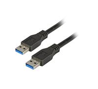 EFB Elektronik Câble USB 3.0 A/A 1.8m - USB 3.2 Gen 1 (3.1 Gen 1) - Mâle/Mâle - 5Gbit/s - Noir - Blindé Magnétique