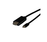 EFB Elektronik Câble USB Type-C vers HDMI 2m, Résolution 4K UHD 30Hz, HDCP 1.4, Connecteurs Mâle-Mâle, Noir (EBUSBC-HDMI-4K30K.2)
