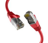 EFB Elektronik Câble Réseau Cat8.1 S/FTP (S-STP) 0.5m Rouge, RJ-45 Mâle/Mâle, Contacts Or, 40000 Mbit/s, 2000 MHz, PoE, LSZH, AWG 26/7
