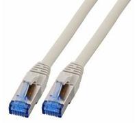 EFB-Elektronik - Cordon de raccordement - RJ-45 (M) pour RJ-45 (M) - 15 cm - SFTP - CAT 7 (câble)/CAT 6a (connecteurs) - sans halogène, moulé - gris