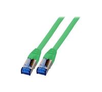 EFB-Elektronik - Cordon de raccordement - RJ-45 (M) pour RJ-45 (M) - 15 cm - SFTP - CAT 7 (câble)/CAT 6a (connecteurs) - sans halogène, moulé - vert