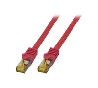 EFB-Elektronik - Cordon de raccordement - RJ-45 (M) pour RJ-45 (M) - 20 m - SFTP - CAT 7 (câble)/CAT 6a (connecteurs) - démarré, sans halogène, moulé - rouge