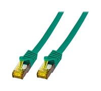 EFB-Elektronik - Cordon de raccordement - RJ-45 (M) pour RJ-45 (M) - 25 cm - SFTP - CAT 7 (câble)/CAT 6a (connecteurs) - sans halogène, moulé - vert