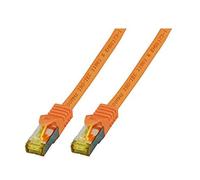 EFB-Elektronik - Cordon de raccordement - RJ-45 (M) pour RJ-45 (M) - 25 m - SFTP - CAT 7 (câble)/CAT 6a (connecteurs) - sans halogène, moulé - orange