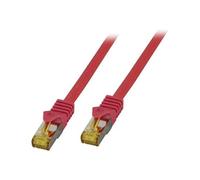 EFB-Elektronik - Cordon de raccordement - RJ-45 (M) pour RJ-45 (M) - 30 m - SFTP, PiMF - CAT 7 - sans halogène, moulé - rouge