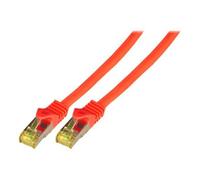 - Cordon de raccordement - RJ-45 (M) pour RJ-45 (M) - 3 m - SFTP, PiMF - CAT 7 - démarré, sans halogène, moulé - rouge