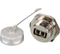 EFB-Elektronik Coupleur de traversée IP67, LC Duplex, version métallique Douille en céramique Fabricant : EFB Elektronik (IP67DFKLCDM)