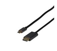 EFB Elektronik EBUSBC-DP12K.2 : Câble Adaptateur Vidéo USB Type-C vers DisplayPort 1.2, 2m, 3840x2160 60Hz, Noir, 10-bit, Ø4.8mm