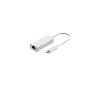 EFB Elektronik EBUSBC-RJ45-1000MBIT Adaptateur RJ45 Femelle vers USB Type-C Mâle, 1000 Mbit/s, Longueur 0.15m, Blanc, Plug & Play