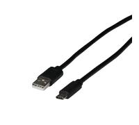 EFB Elektronik EBUSBC-USB20AK.0,5 : Câble USB 2.0 0.5m, USB-C vers USB-A, 480 Mbit/s, Noir, Alimentation 5V/3A (15W), Compatible Plug and Play