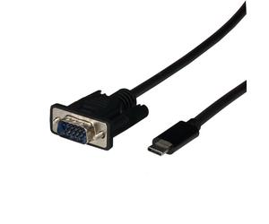 EFB Elektronik EBUSBC-VGAK.2 câble vidéo et adaptateur 2 m USB Type-C VGA (D-Sub) Noir
