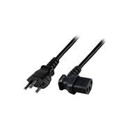 EFB Elektronik EK483.1,8V2 Câble Alimentation 1.8m T12 vers Coupleur C13, 250V/10A, Noir, PVC, Section 0.75mm², Usage Liechtenstein/Suisse