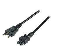 EFB Elektronik EK495.1,8V2 Câble d'alimentation 1.8m, Type J / C5, 250V 2.5A, 3 conducteurs 0.75mm², PVC noir, Usage Suisse