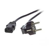EFB-Elektronik EK504.0,75 Noir 0.75m Prise d'alimentation Type E+F Coupleur C13 Câble électrique - Cables électriques (0,75 m, Mâle/Femelle, Prise d'alimentation Type E+F, Coupleur C13, Noir)